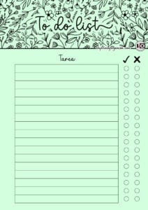 To do list minimalista mint
