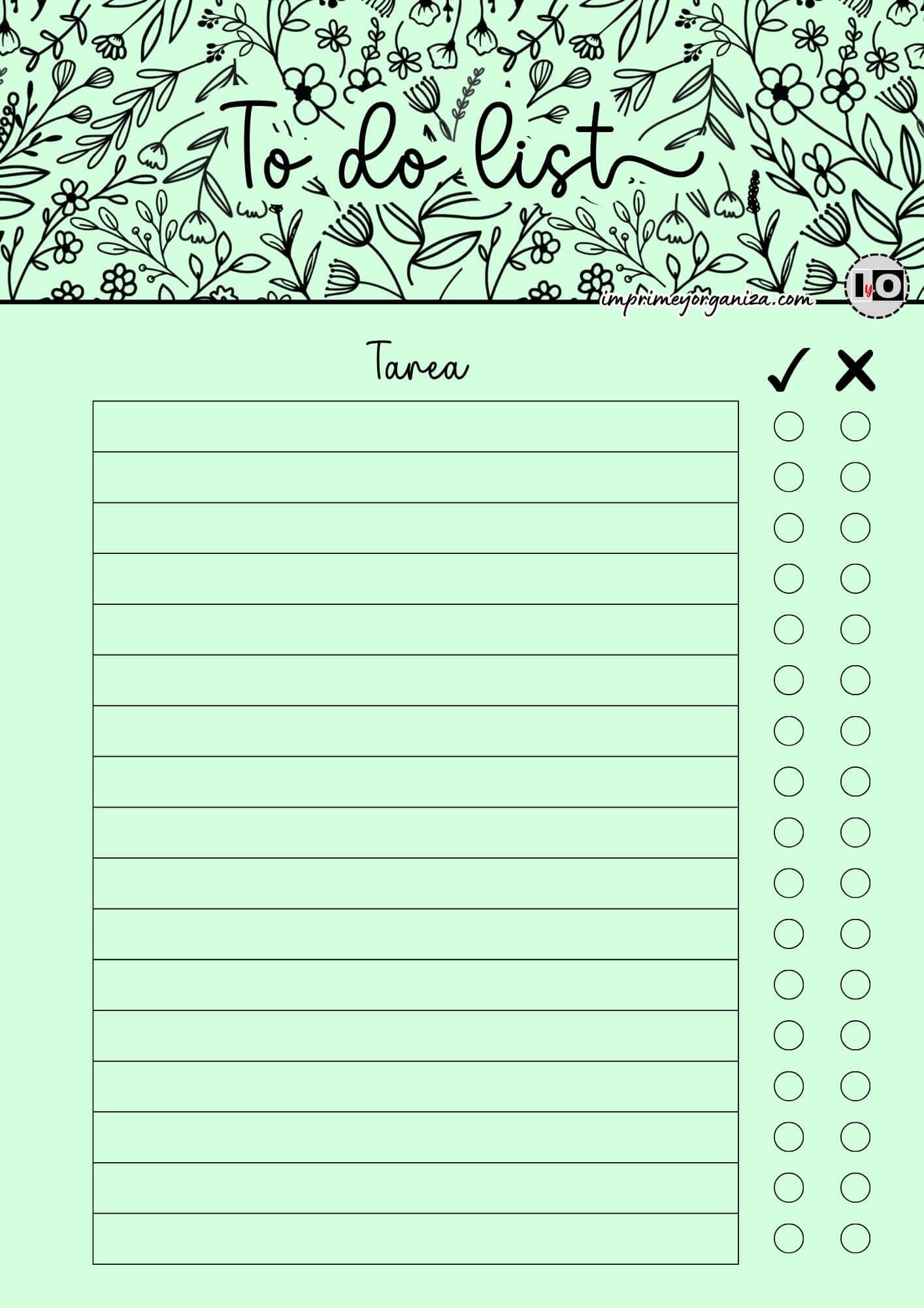 To do list minimalista mint