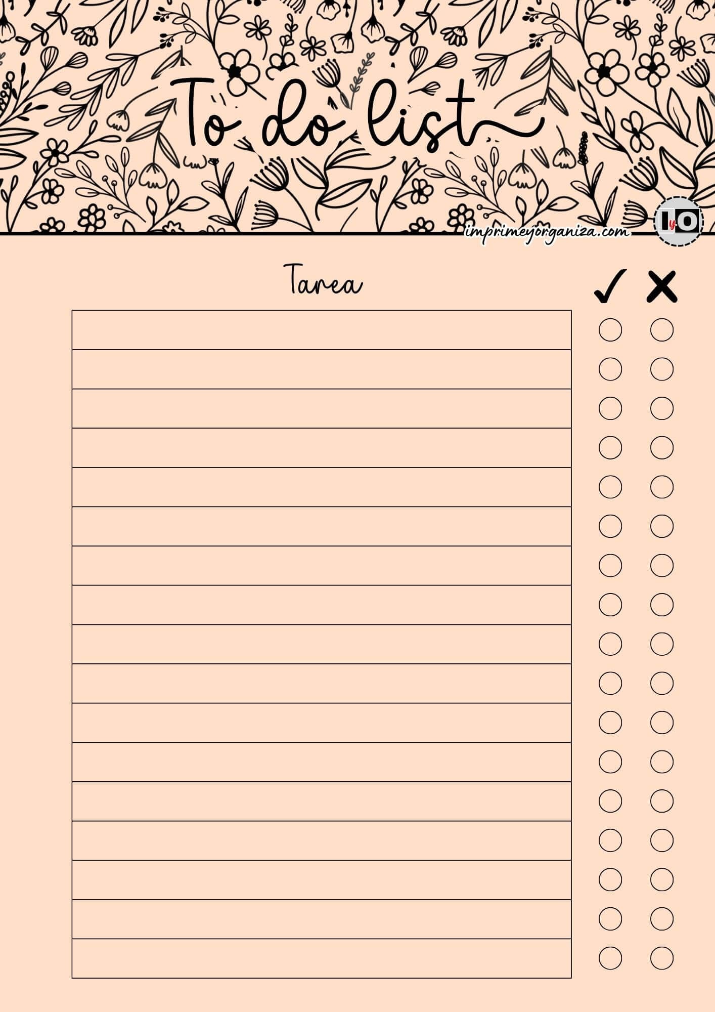 To do list minimalista naranja