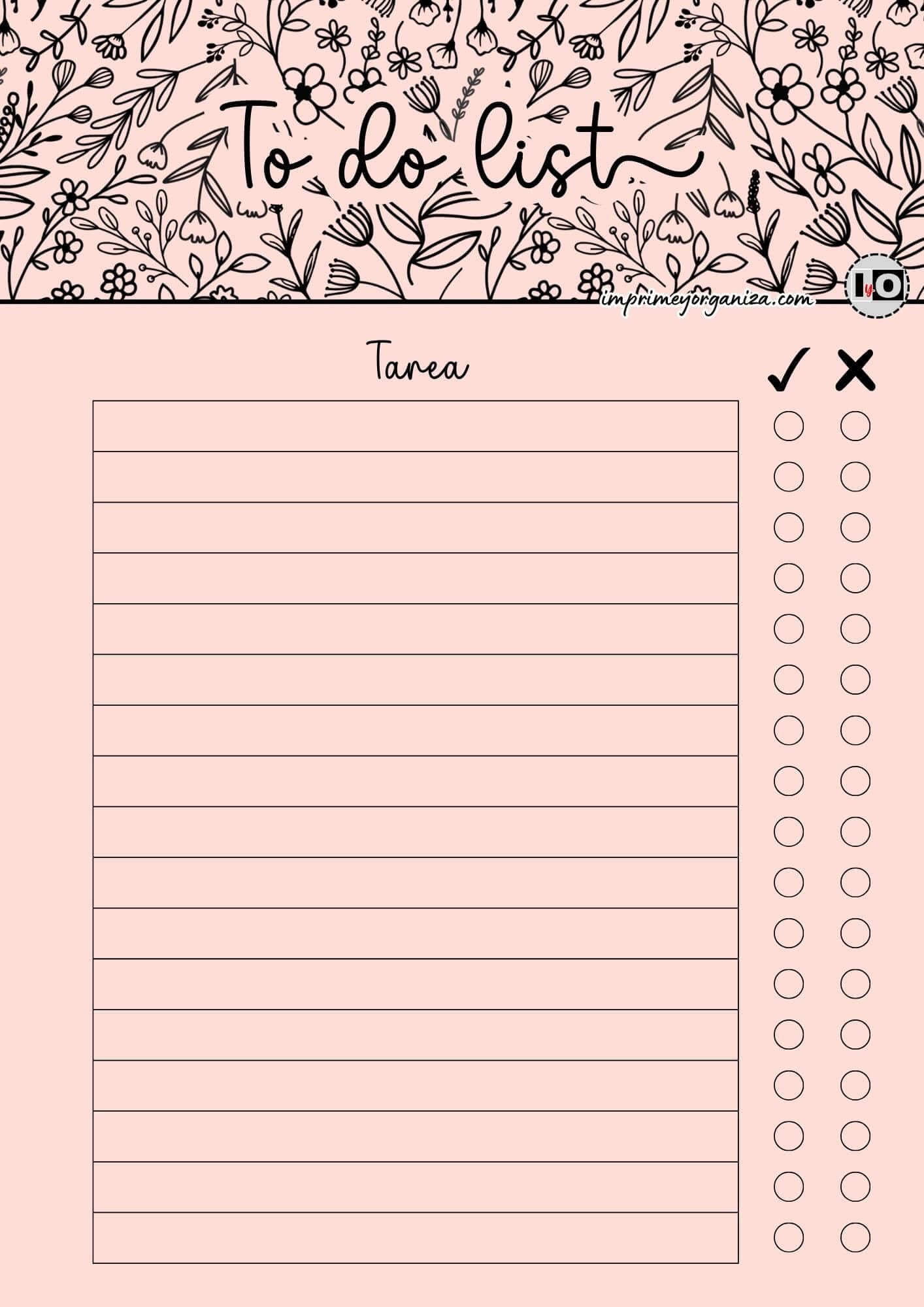 To do list minimalista rosa