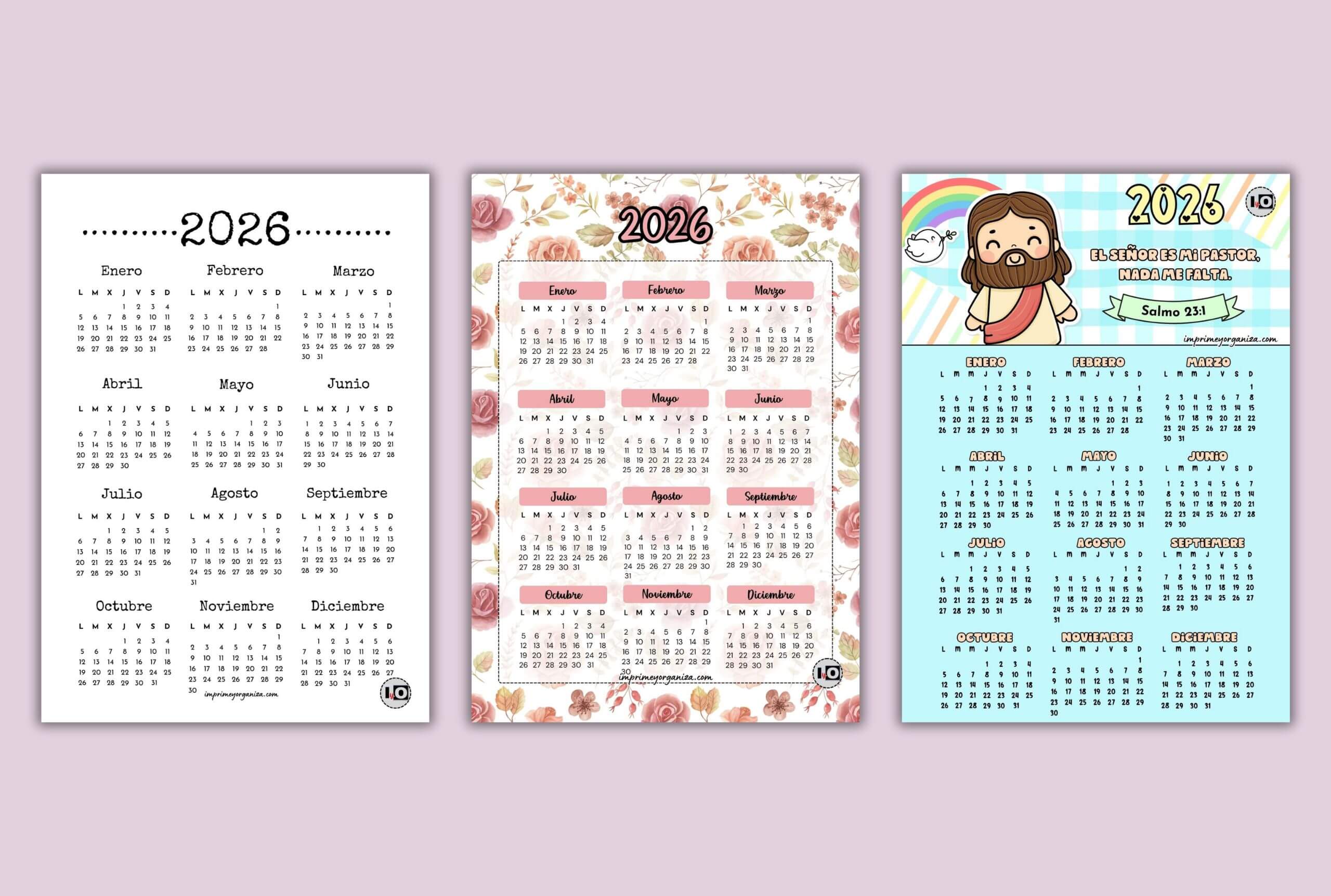 calendarios anuales 2026 para imprimir en PDF gratis