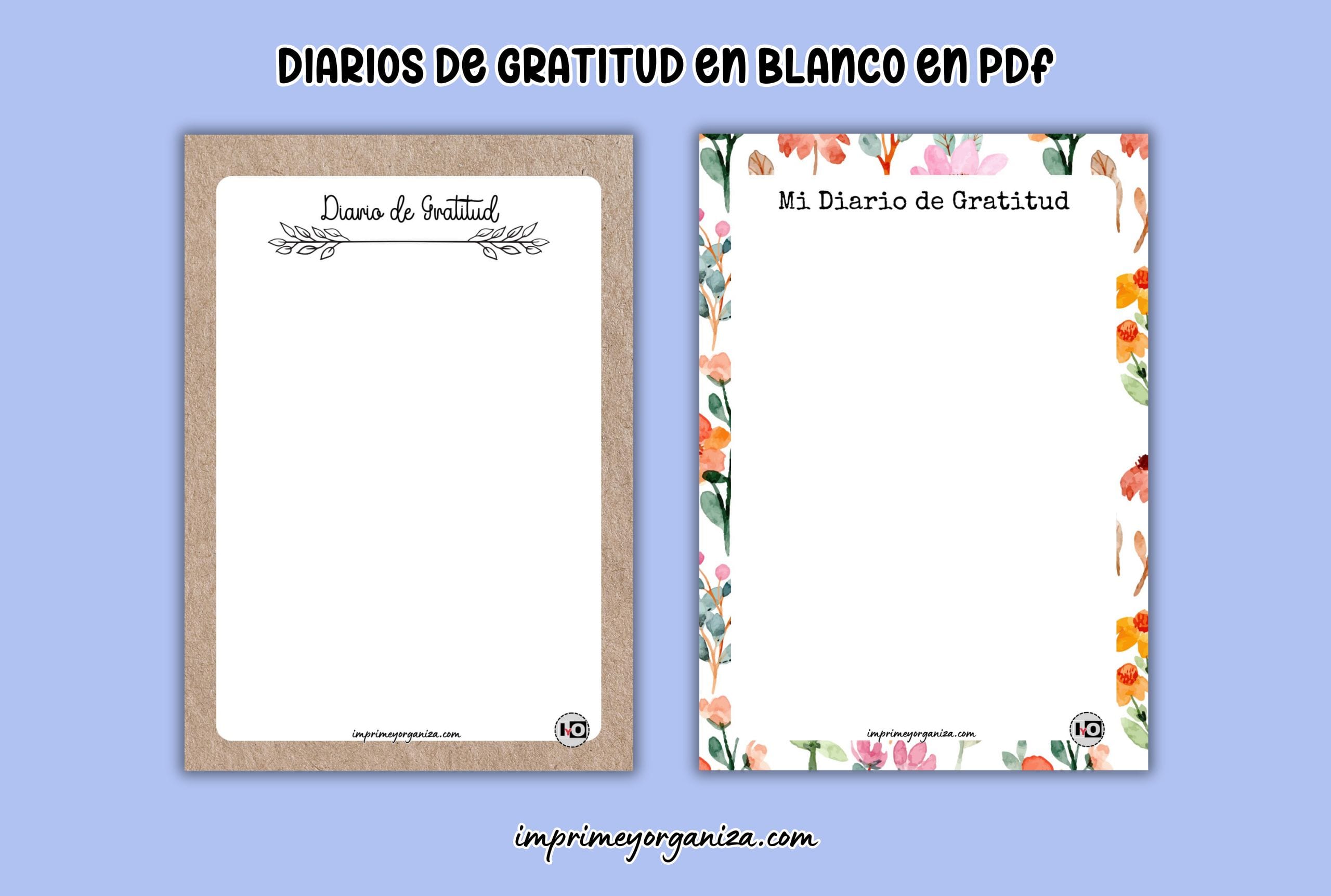 diarios de gratitud en blanco en PDF gratis