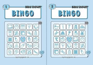 Boy Baby Shower Bingo 1