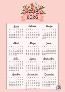 Calendario 2026 Bouquet Acebo