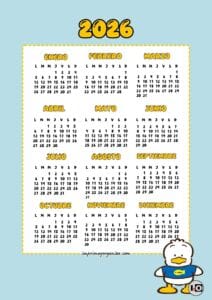 Calendario 2026 Pekkle Azul