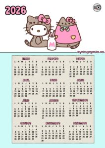 Calendario 2026 Pusheen Kitty Batido