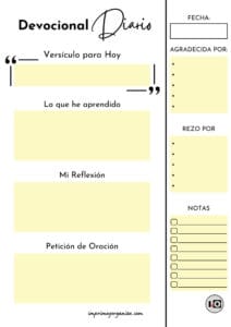 Diario de Oración para Mujeres Amarillo