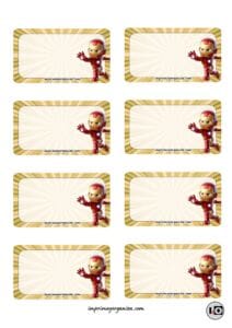 Etiquetas Escolares Iron Man