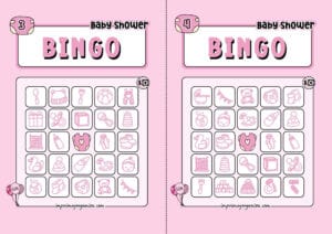 Girl Baby Shower Bingo 2