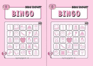 Girl Baby Shower Bingo 4
