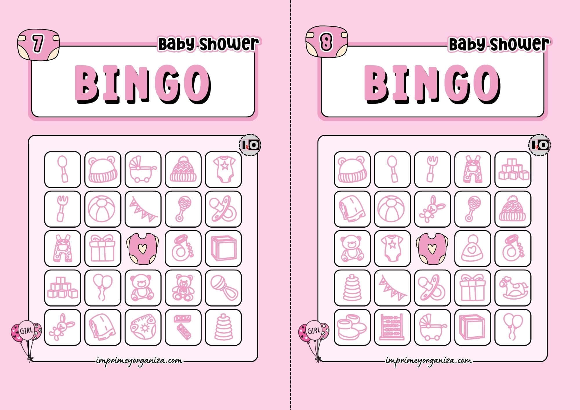 Girl Baby Shower Bingo 4