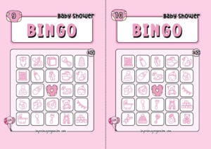 Girl Baby Shower Bingo 5