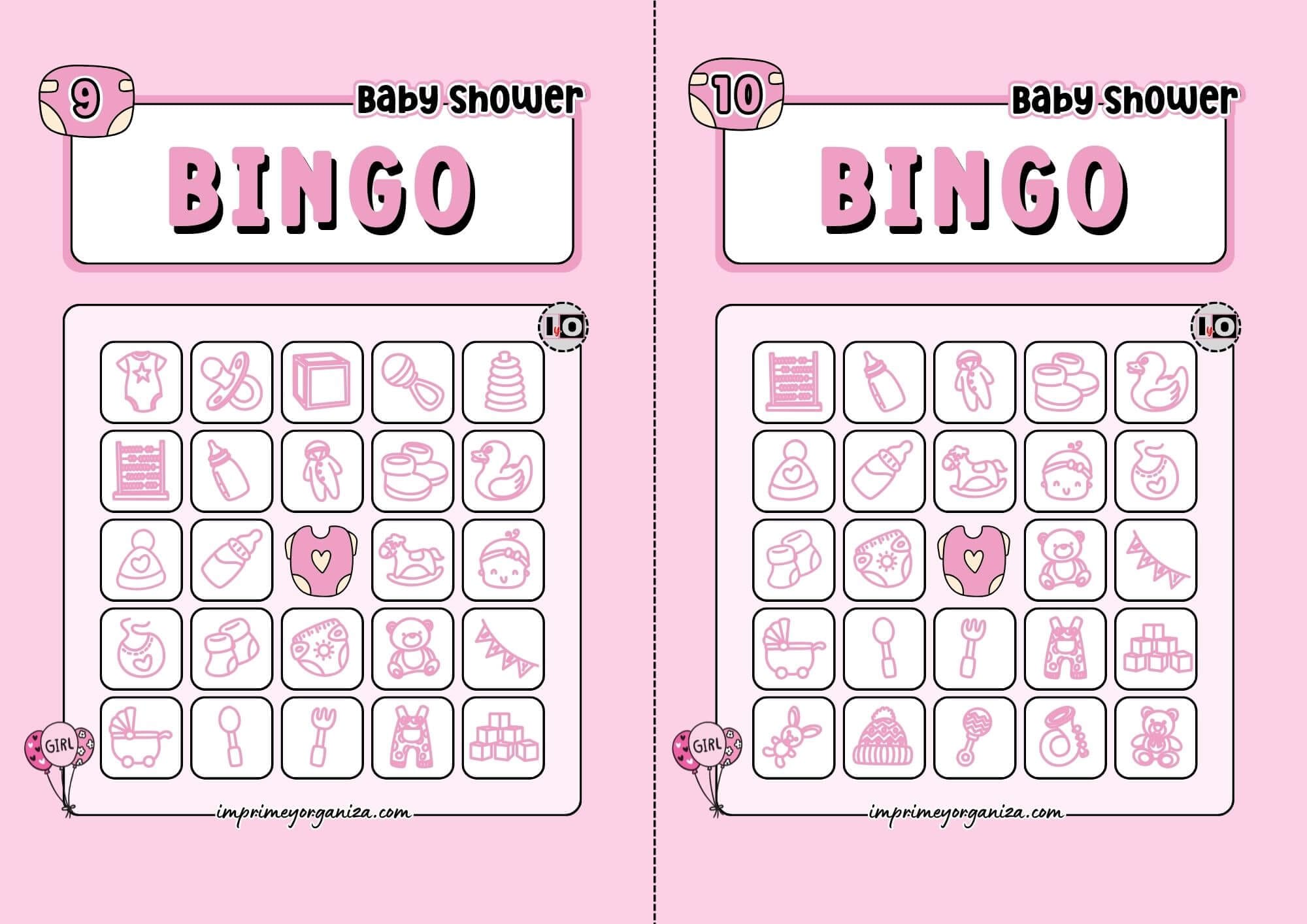 Girl Baby Shower Bingo 5