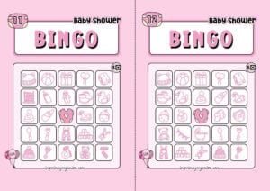Girl Baby Shower Bingo 6