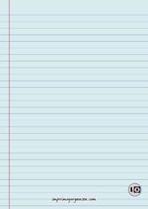 Hoja de cuaderno rayada azul