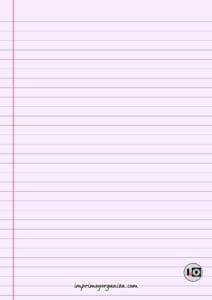 Hoja de cuaderno rayada lila