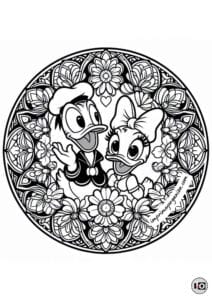 Mandala Donald y Daisy