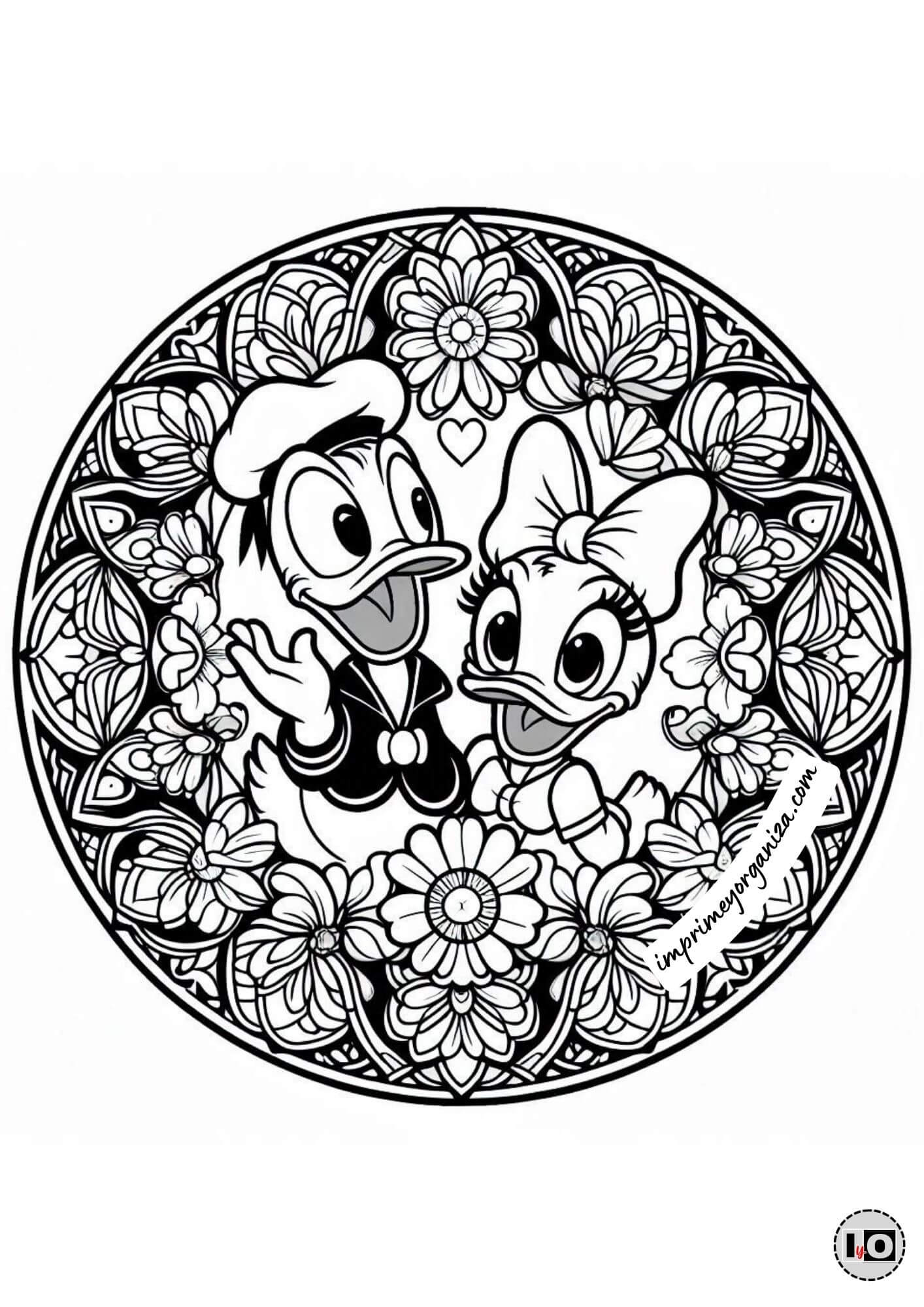 Mandala Donald y Daisy