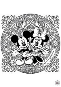 Mandala Mickey y Minnie