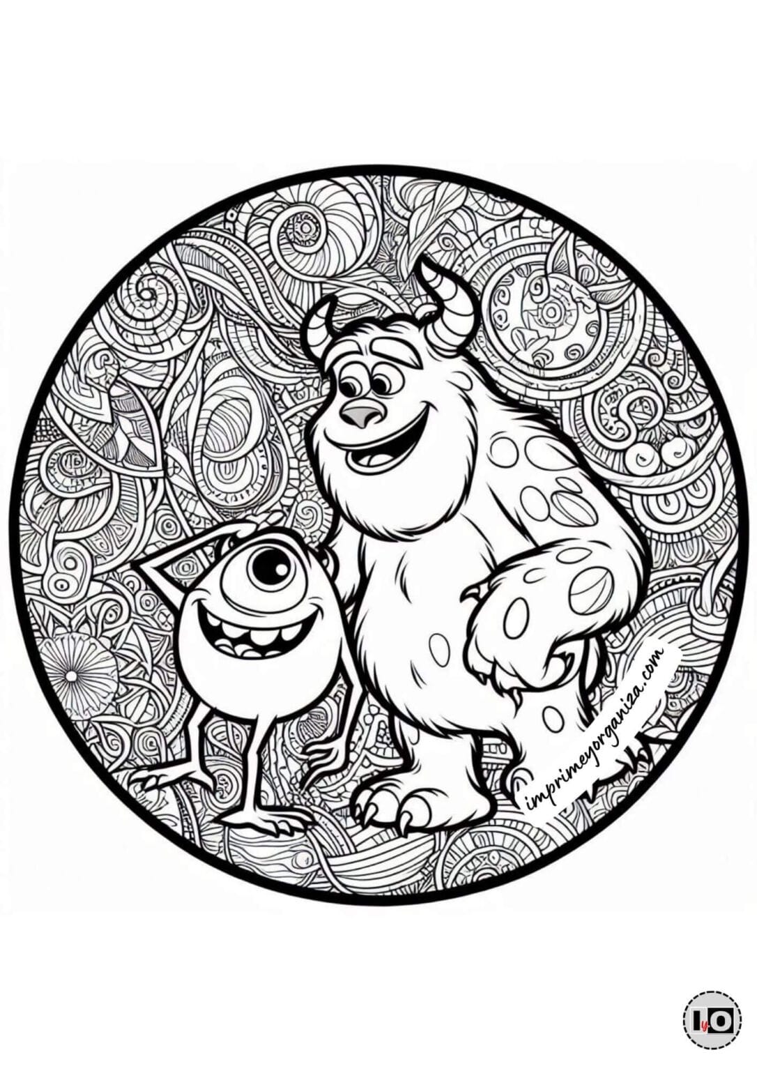 Mandalas de Personajes para imprimir y colorear [GRATIS]