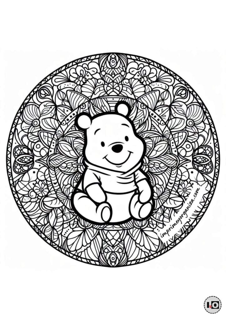Mandalas de Personajes para imprimir y colorear [GRATIS]