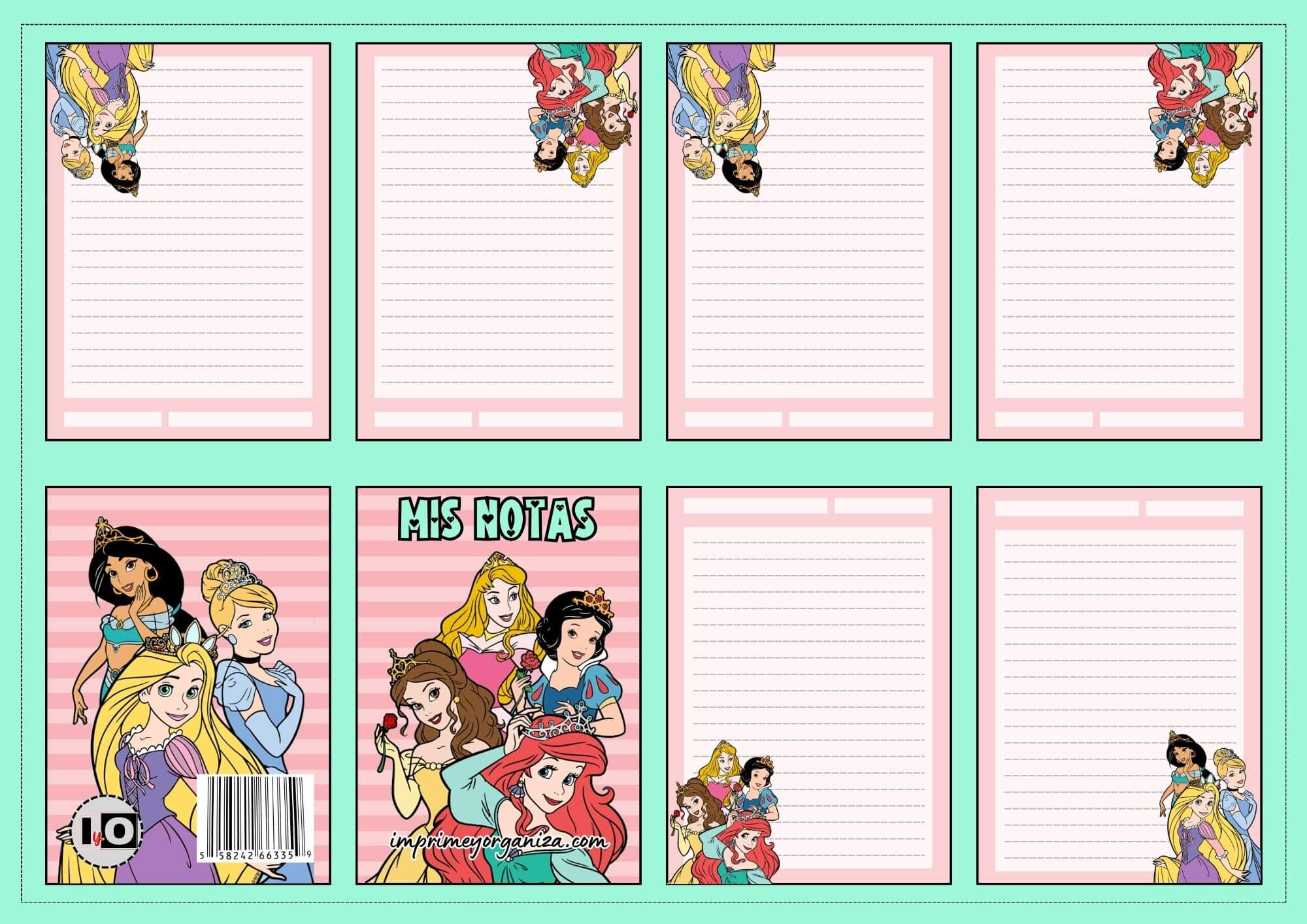 Mini notas Princesas