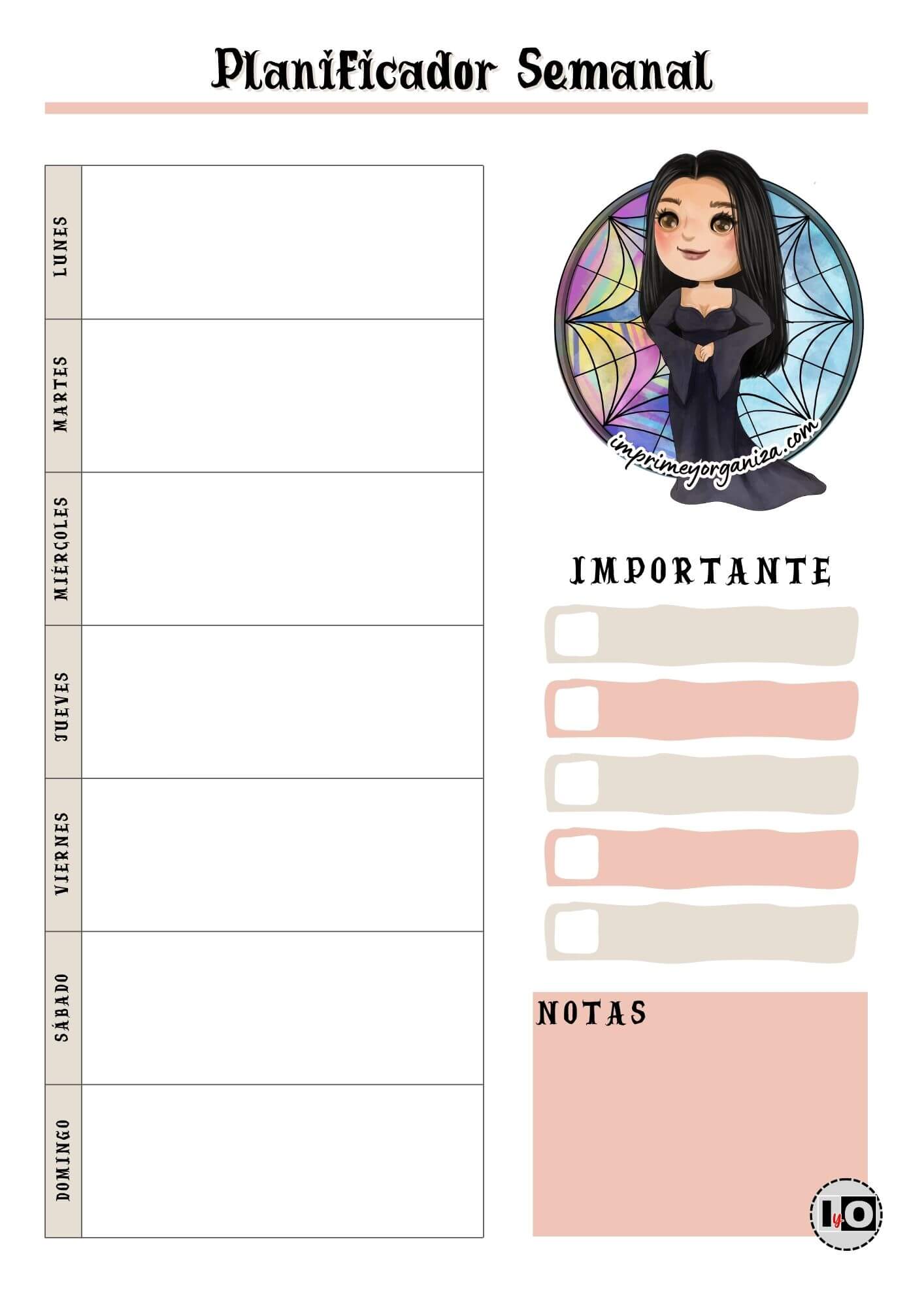 Planificador Semanal Morticia