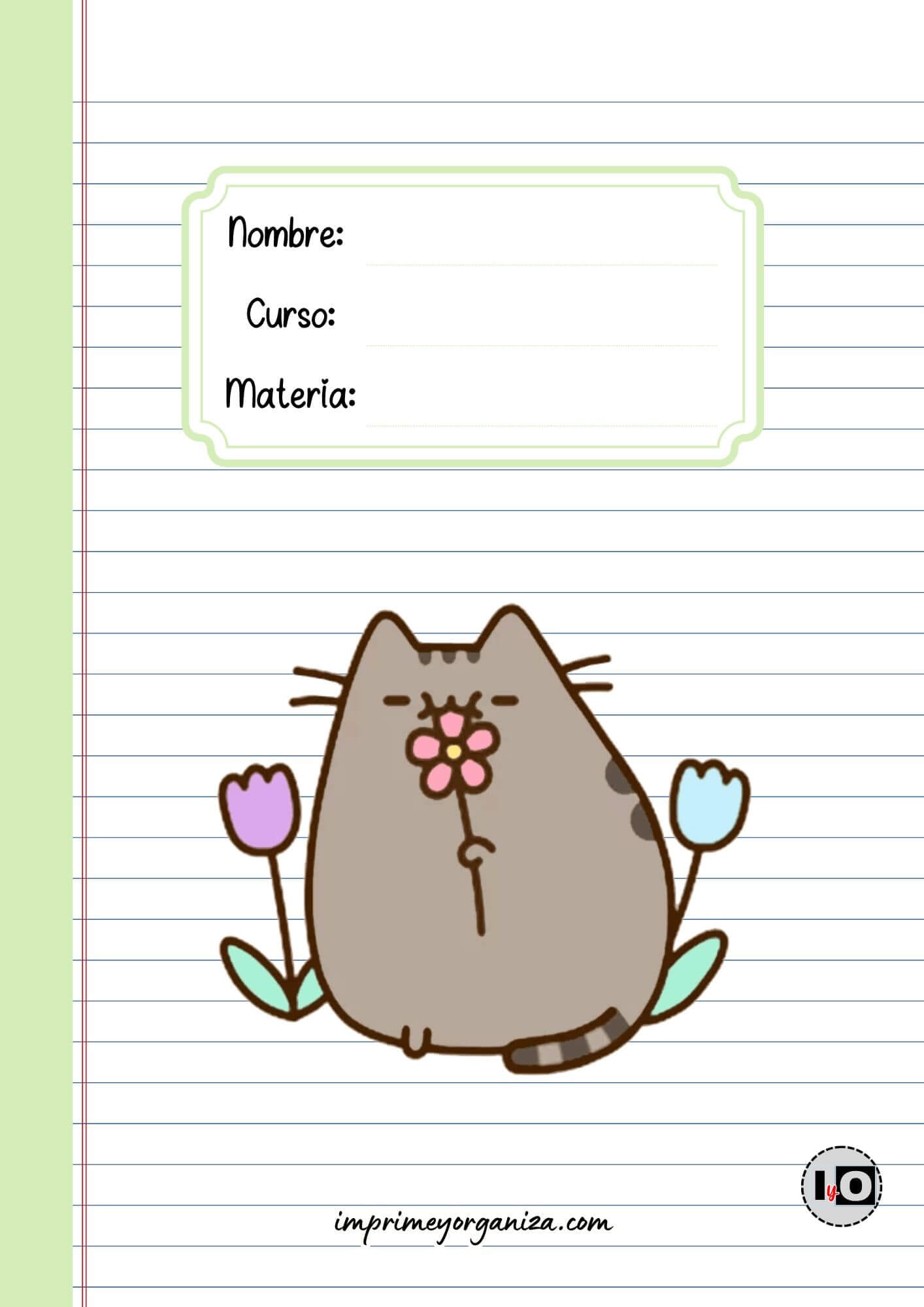 Portada Pusheen Flores