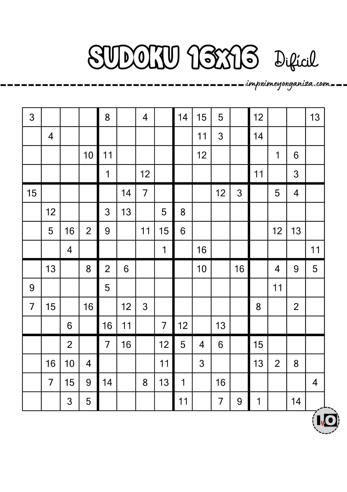 Sudoku 16x16 difícil 1