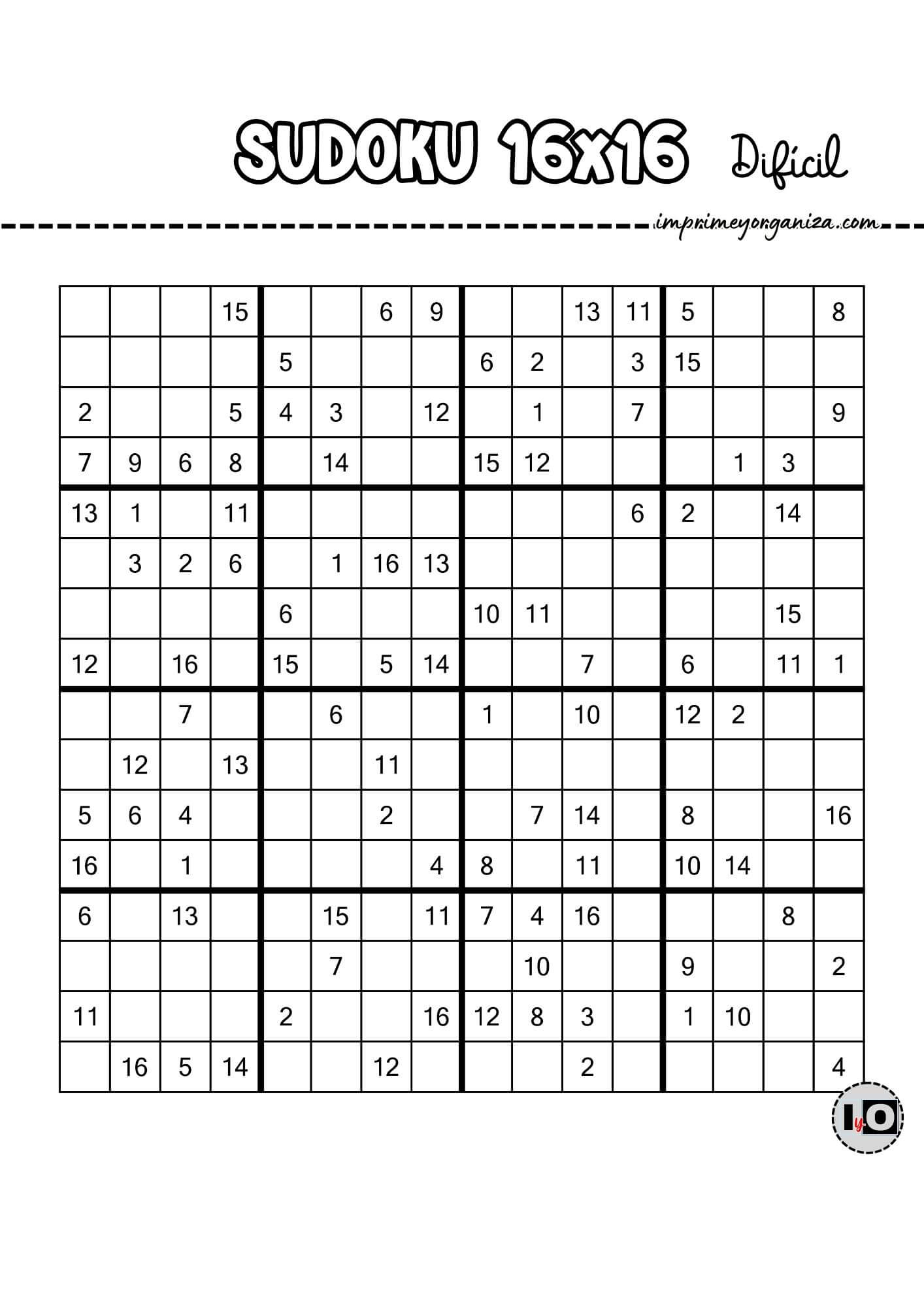 Sudoku 16x16 difícil 4