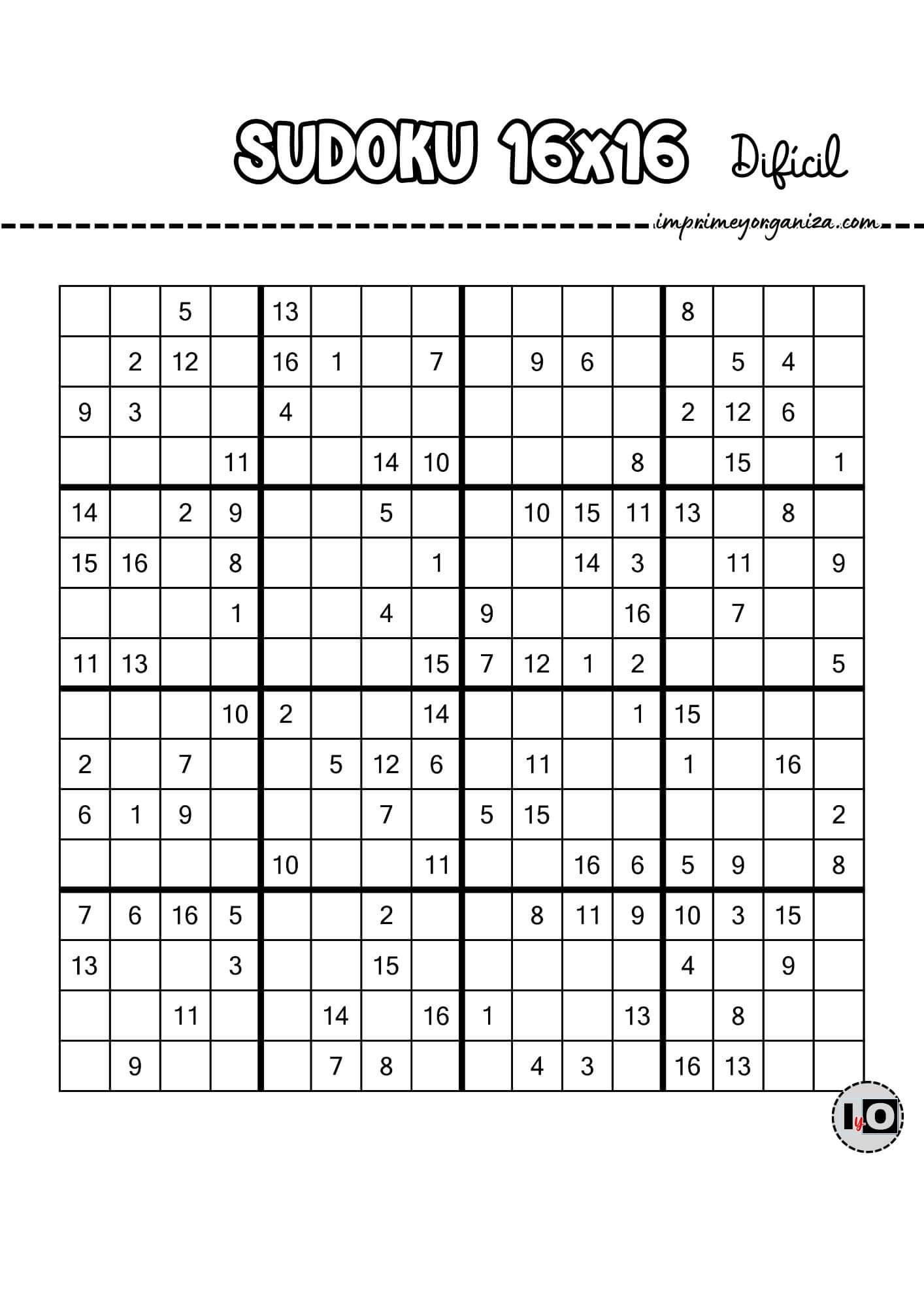 Sudoku 16x16 difícil 6