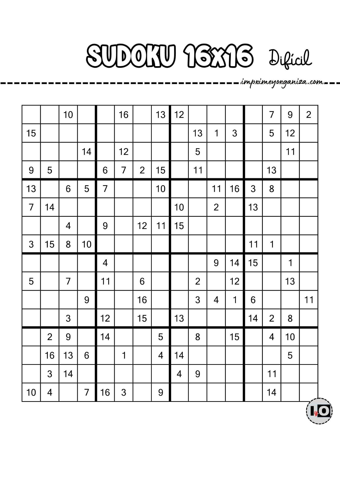 Sudoku 16x16 difícil 7