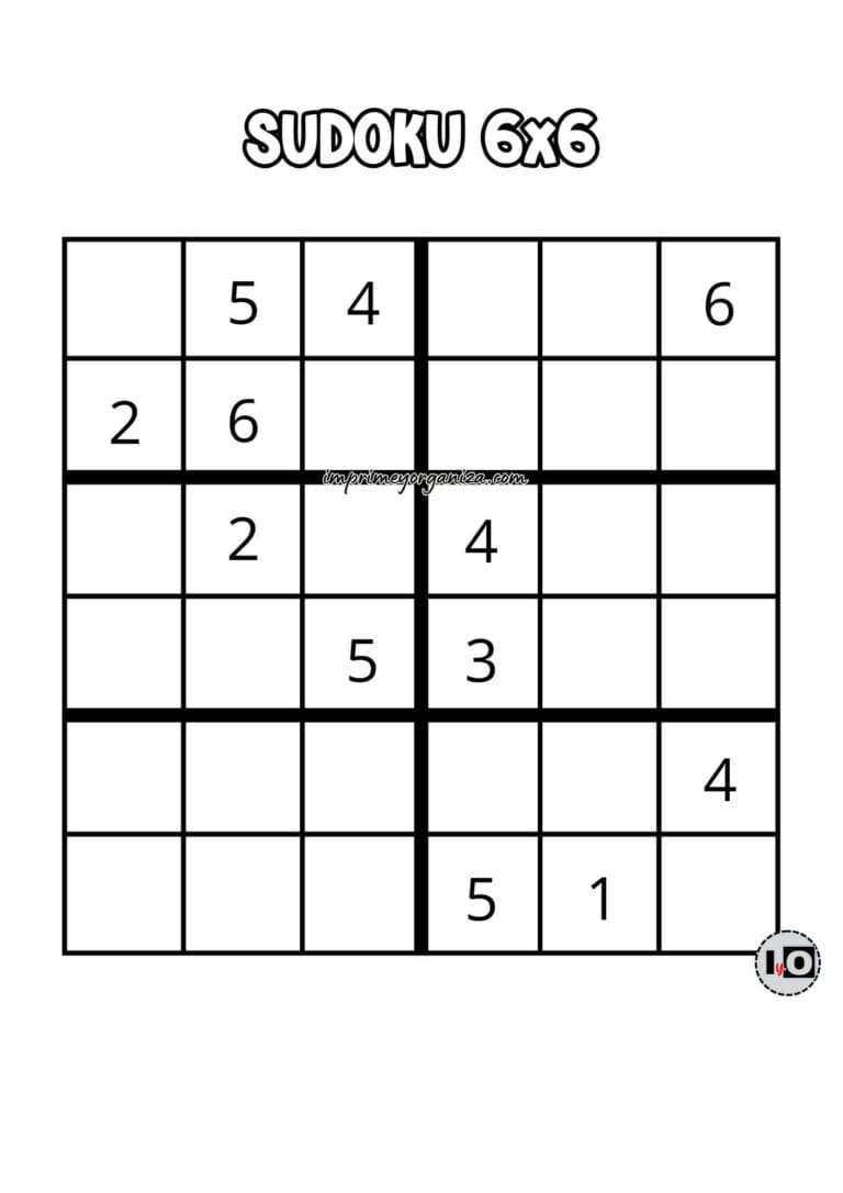 Sudokus Fáciles de 6x6 para imprimir en PDF [GRATIS]