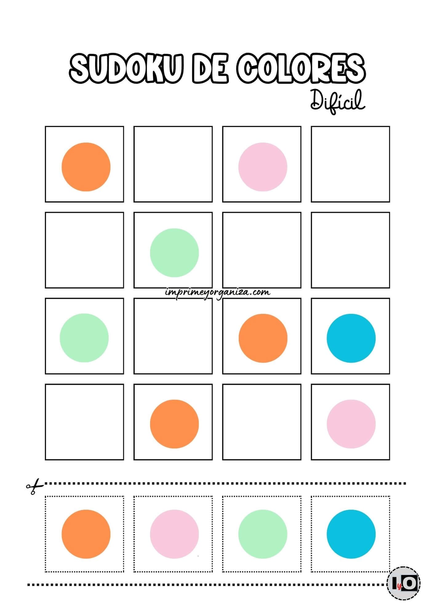 Sudoku de Colores difícil 1