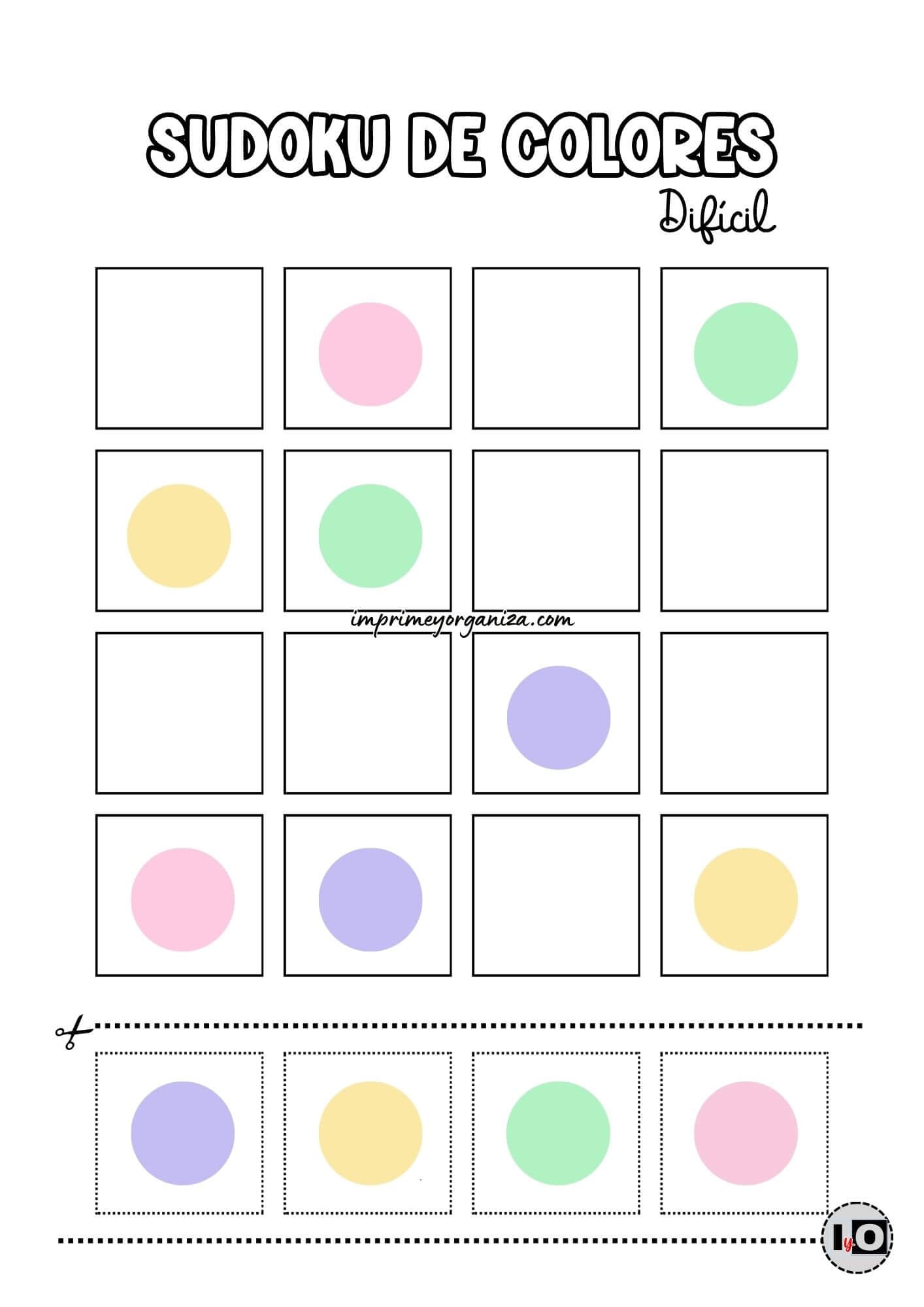 Sudoku de Colores difícil 2