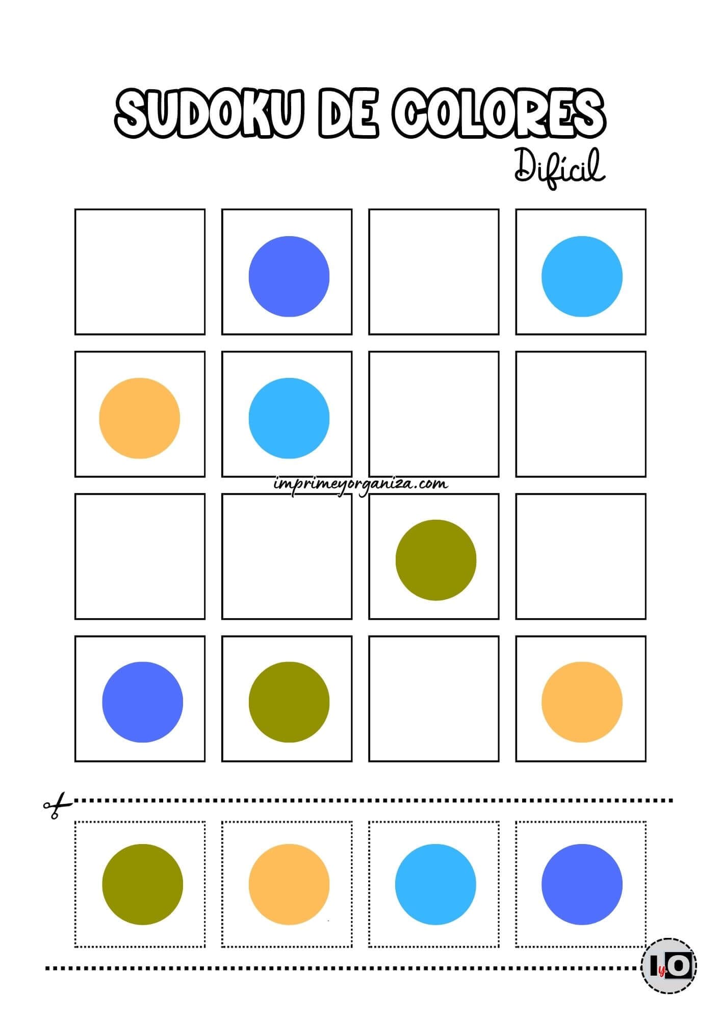 Sudoku de Colores difícil 3