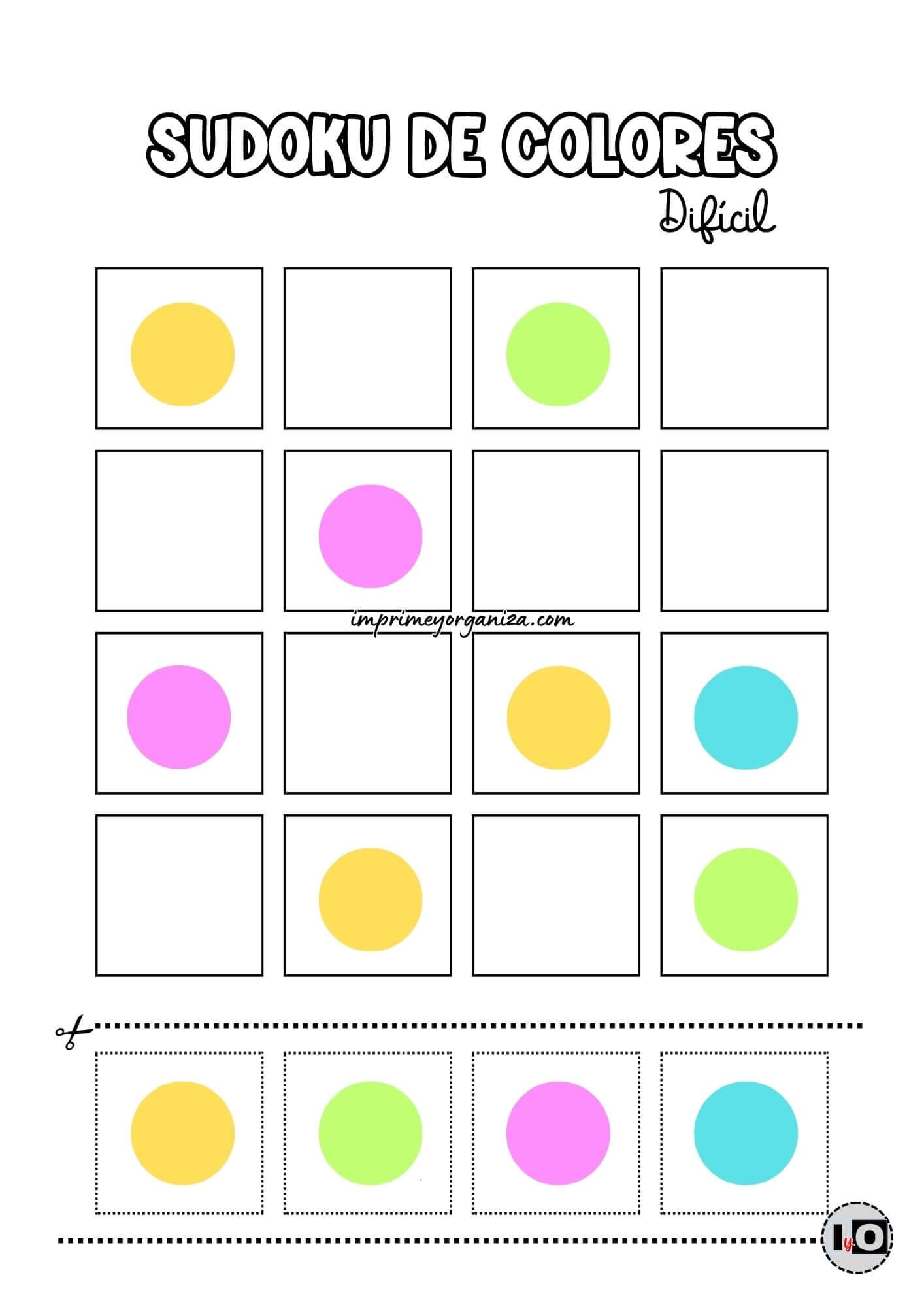 Sudoku de Colores difícil 4