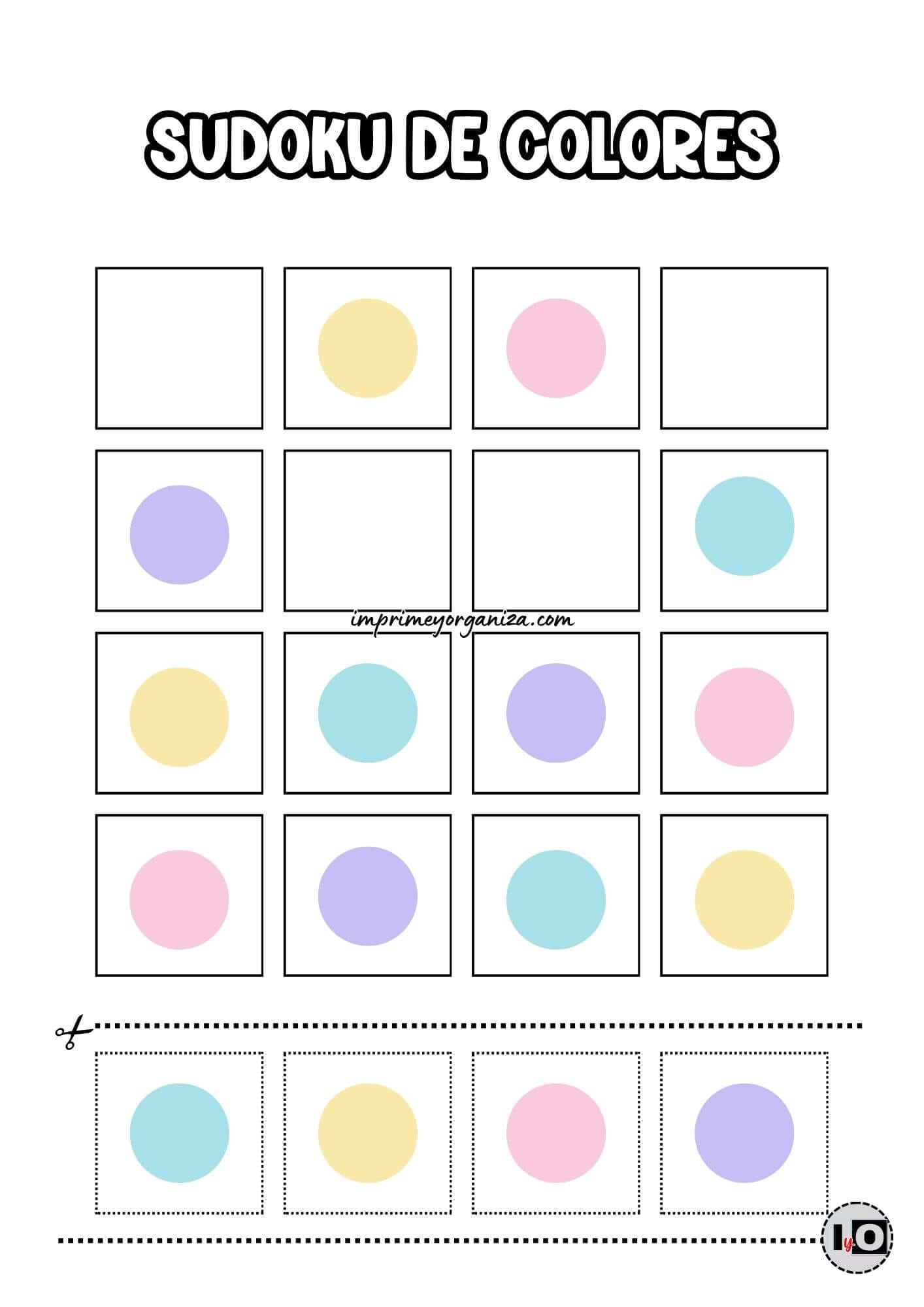 Sudoku de colores fácil 1