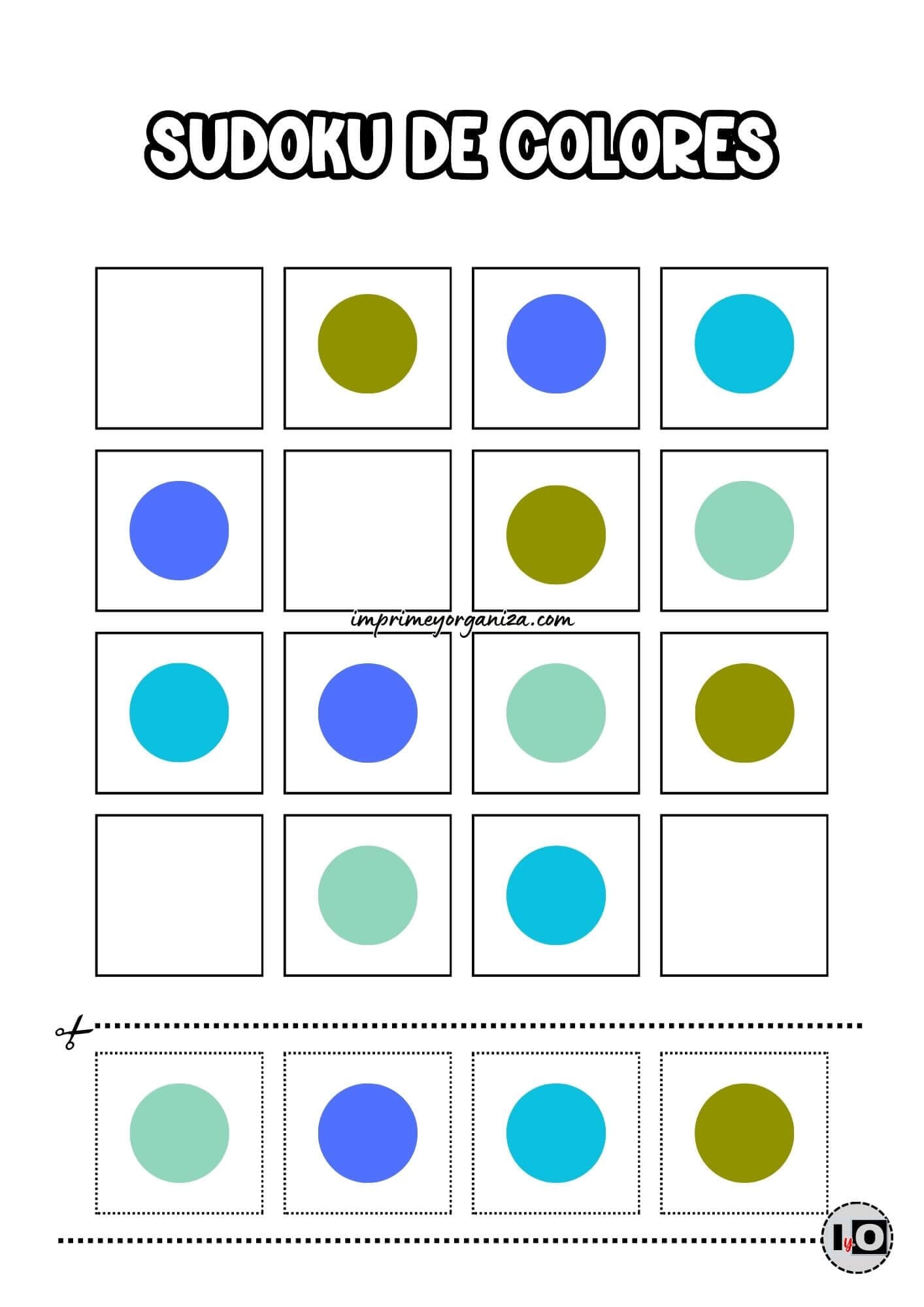 Sudoku de colores fácil 2