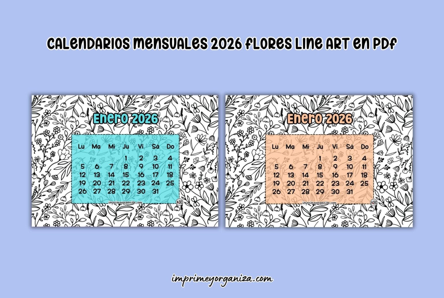 Calendarios Mensuales 2026 En Pdf Gratis