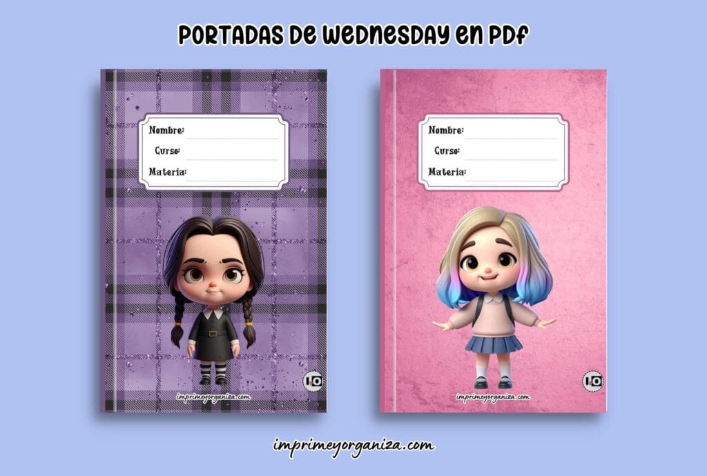 portadas de cuadernos wednesday en PDF gratis