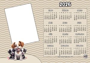Calendario 2026 Foto Perritos