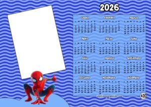 Calendario 2026 Foto Spiderman