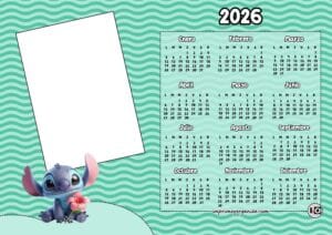 Calendario 2026 Foto Stitch