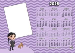 Calendario 2026 Foto Wednesday