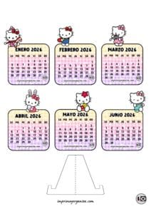 Calendario Armable 2026 Hello Kitty
