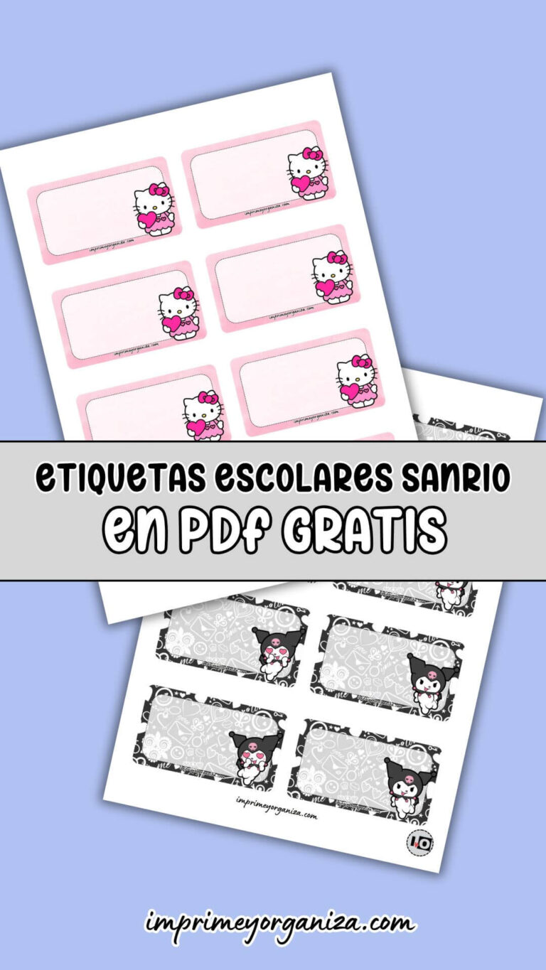 Etiquetas escolares sanrio