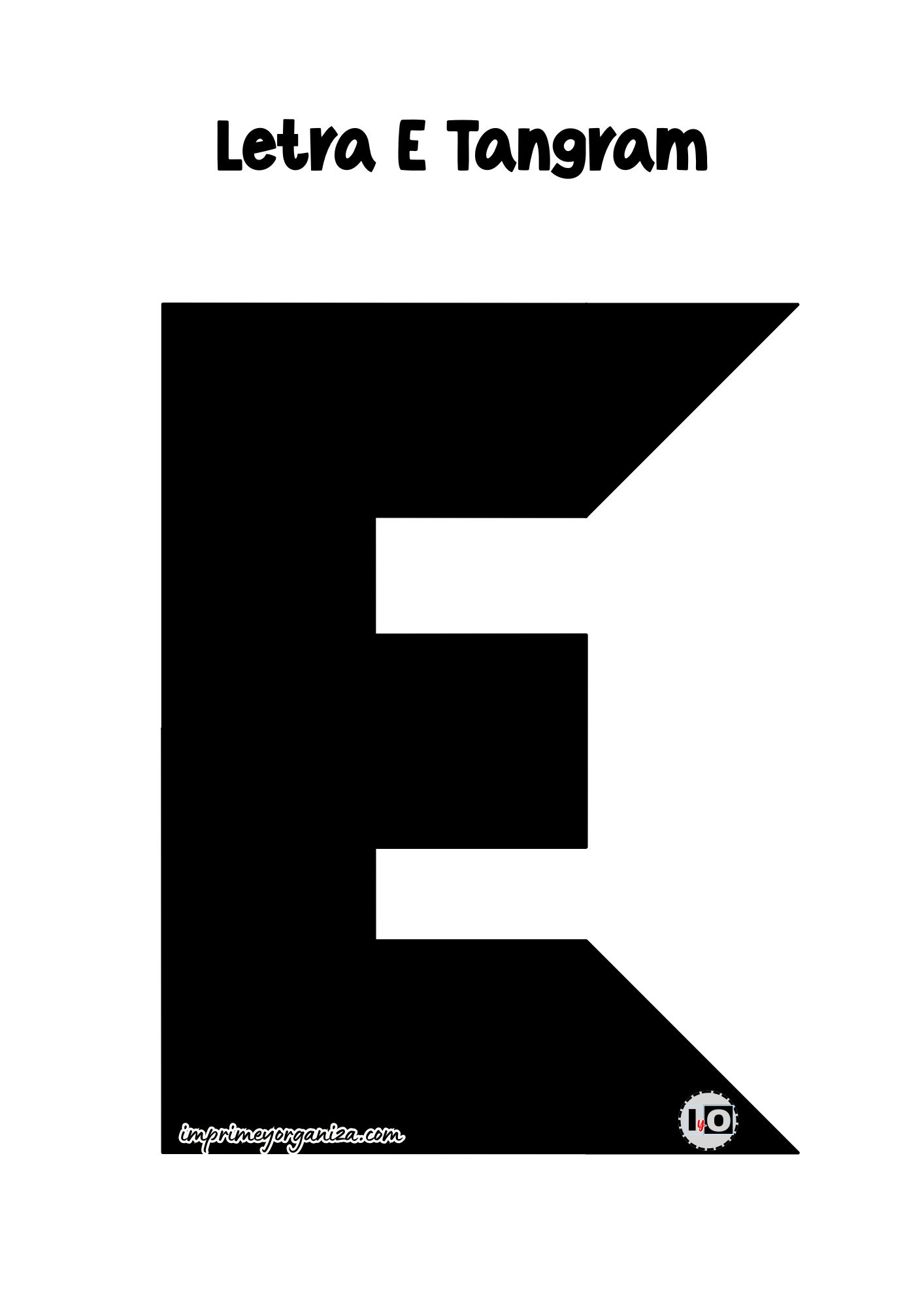 Letra E Tangram