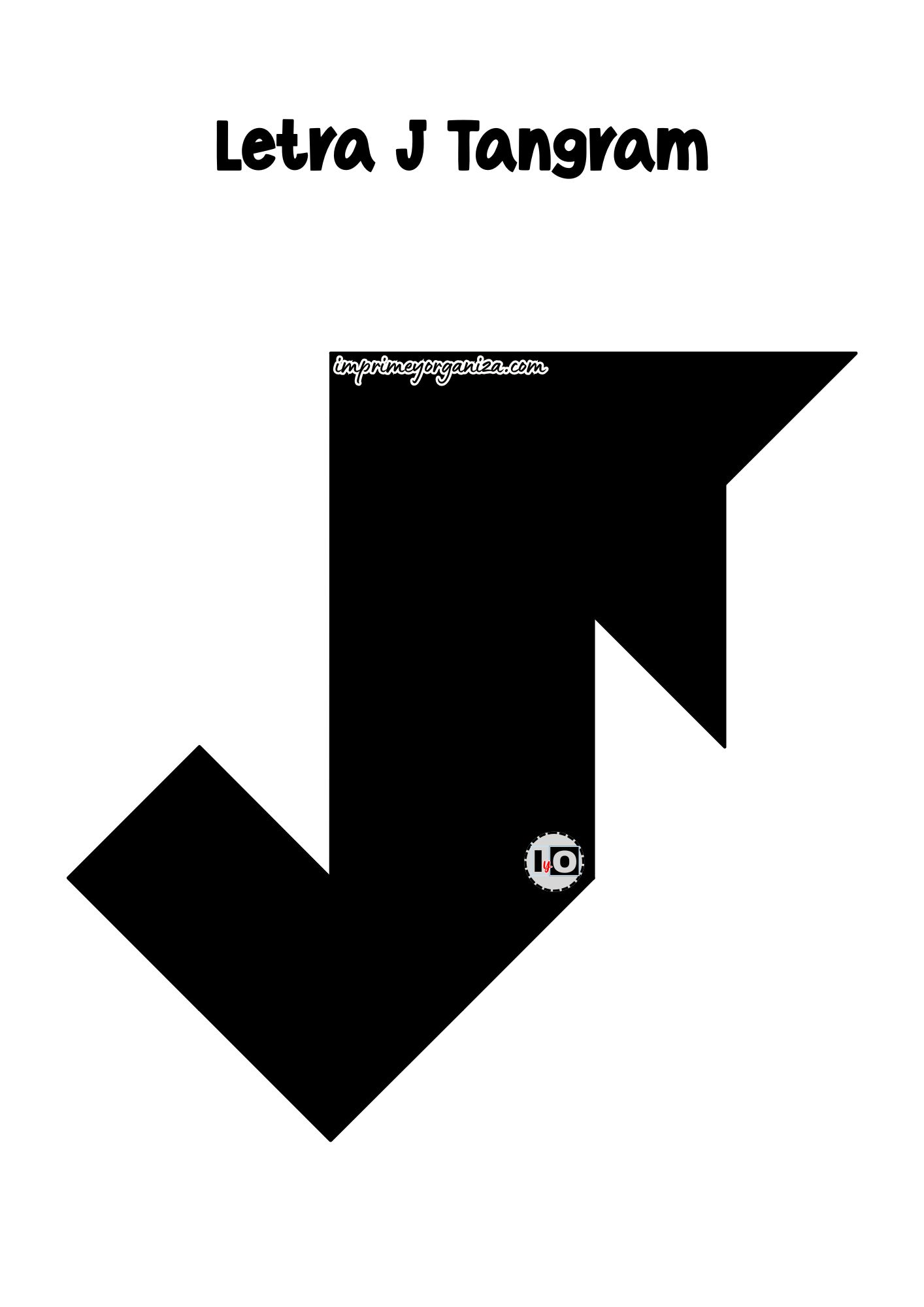 Letra J Tangram