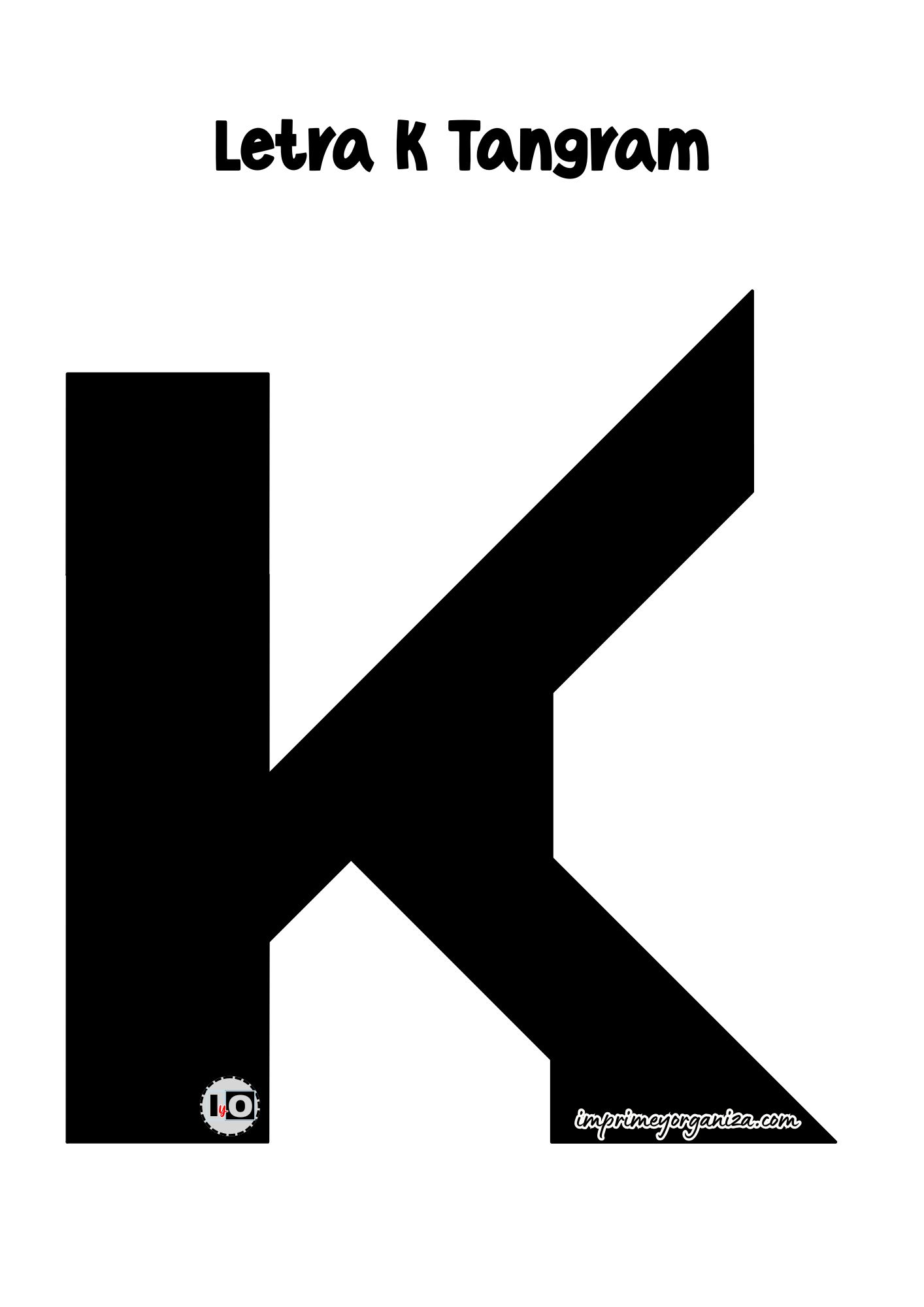 Letra K Tangram